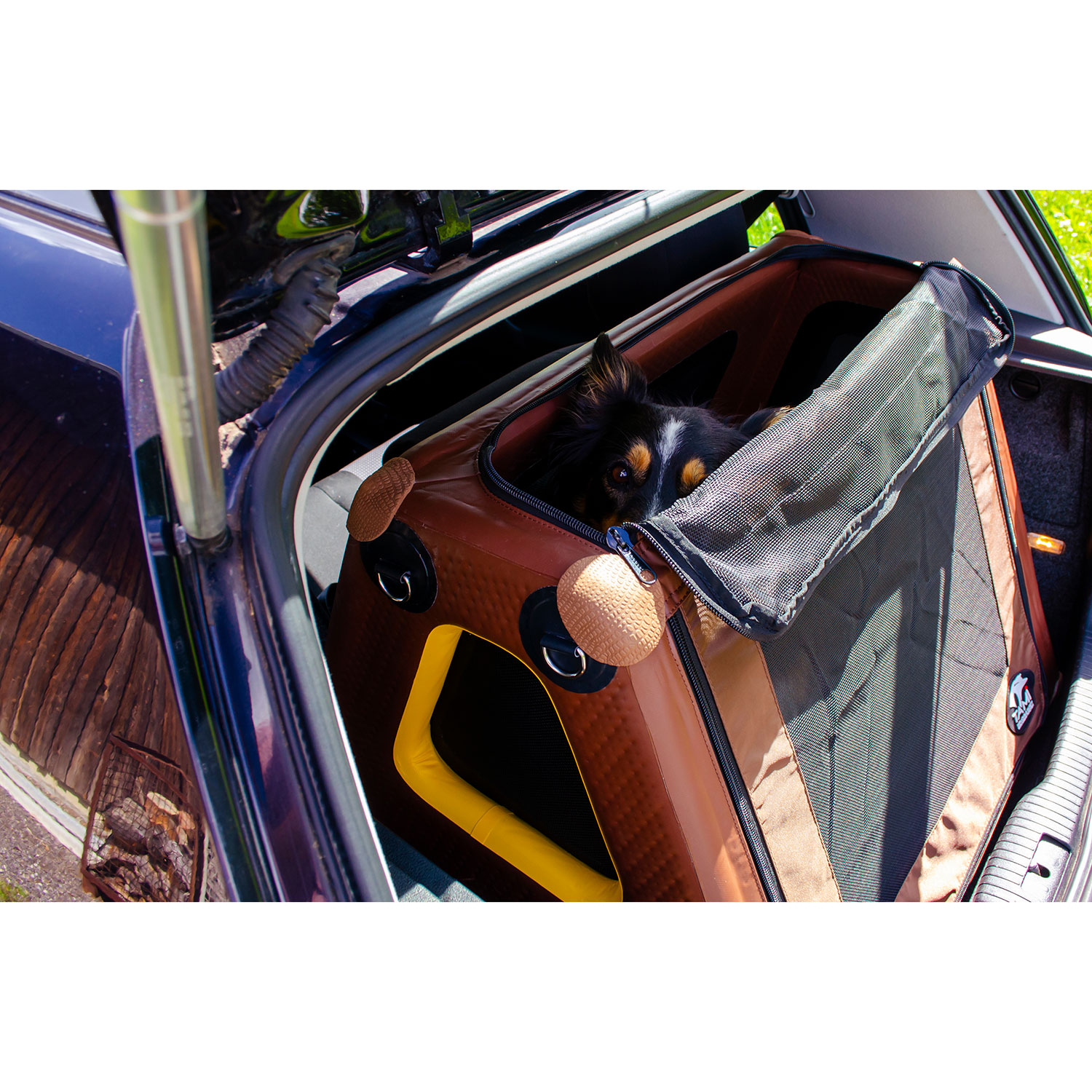 TAMI Spezial Hundebox mit Airbagfunktion für Fließheckautos